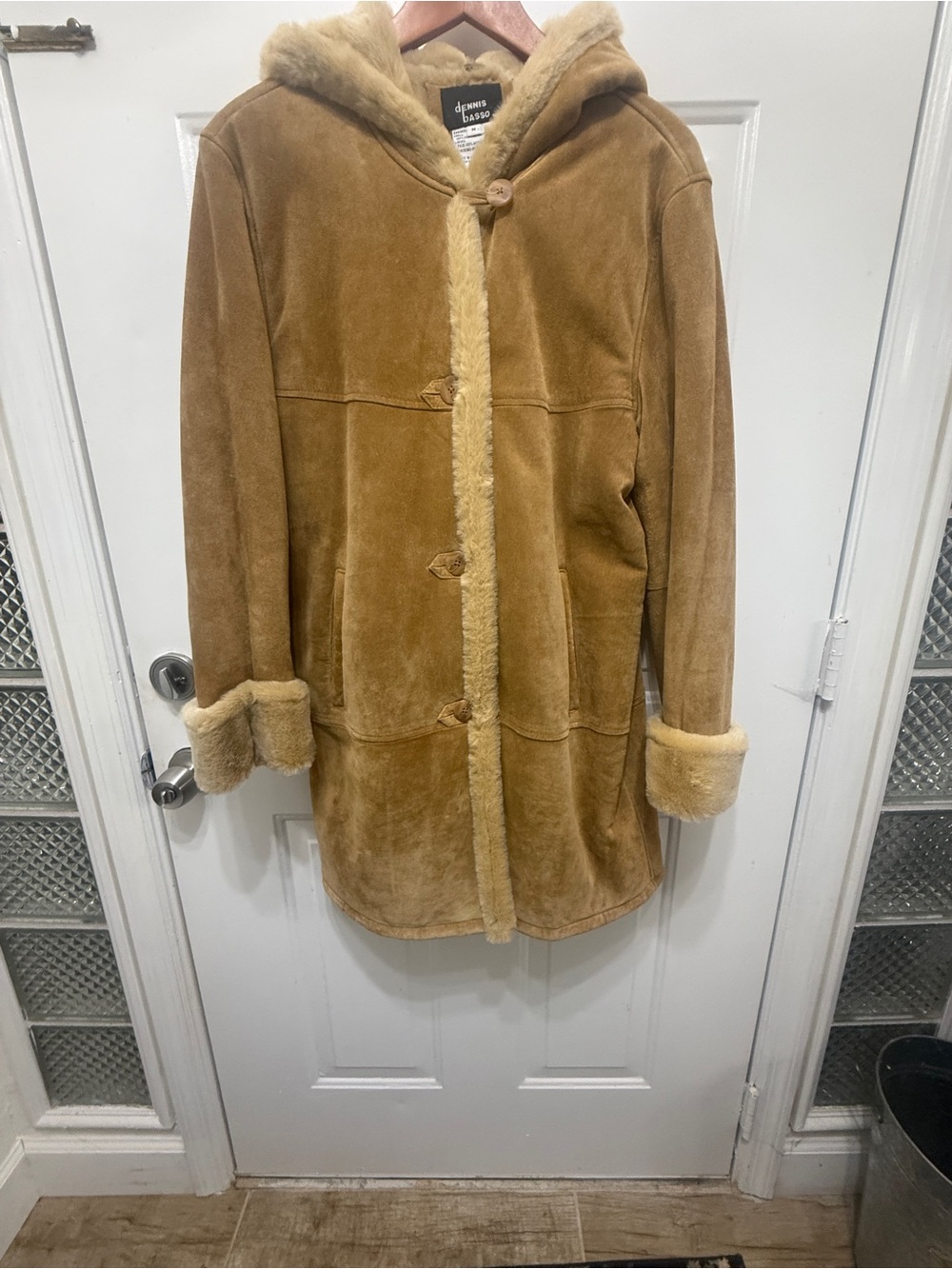 Dennis Basso Vintage Women's Genuine Suede Hooded Coat